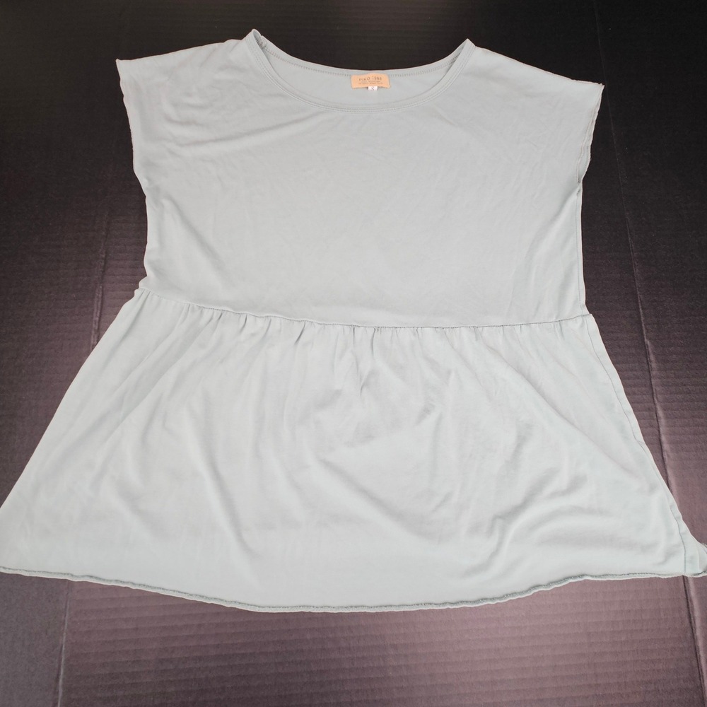 Piko 1988 Women Sage Green Babydoll Empire Waist Modal Blend Top Small